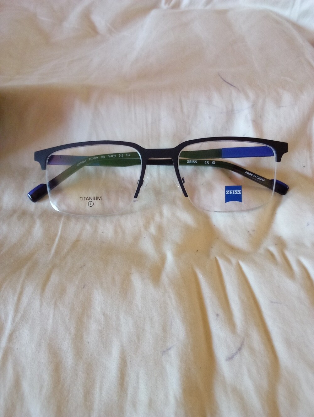 Zeiss ZS25160 002 Matte Black Titanium Eyeglasses 54mm